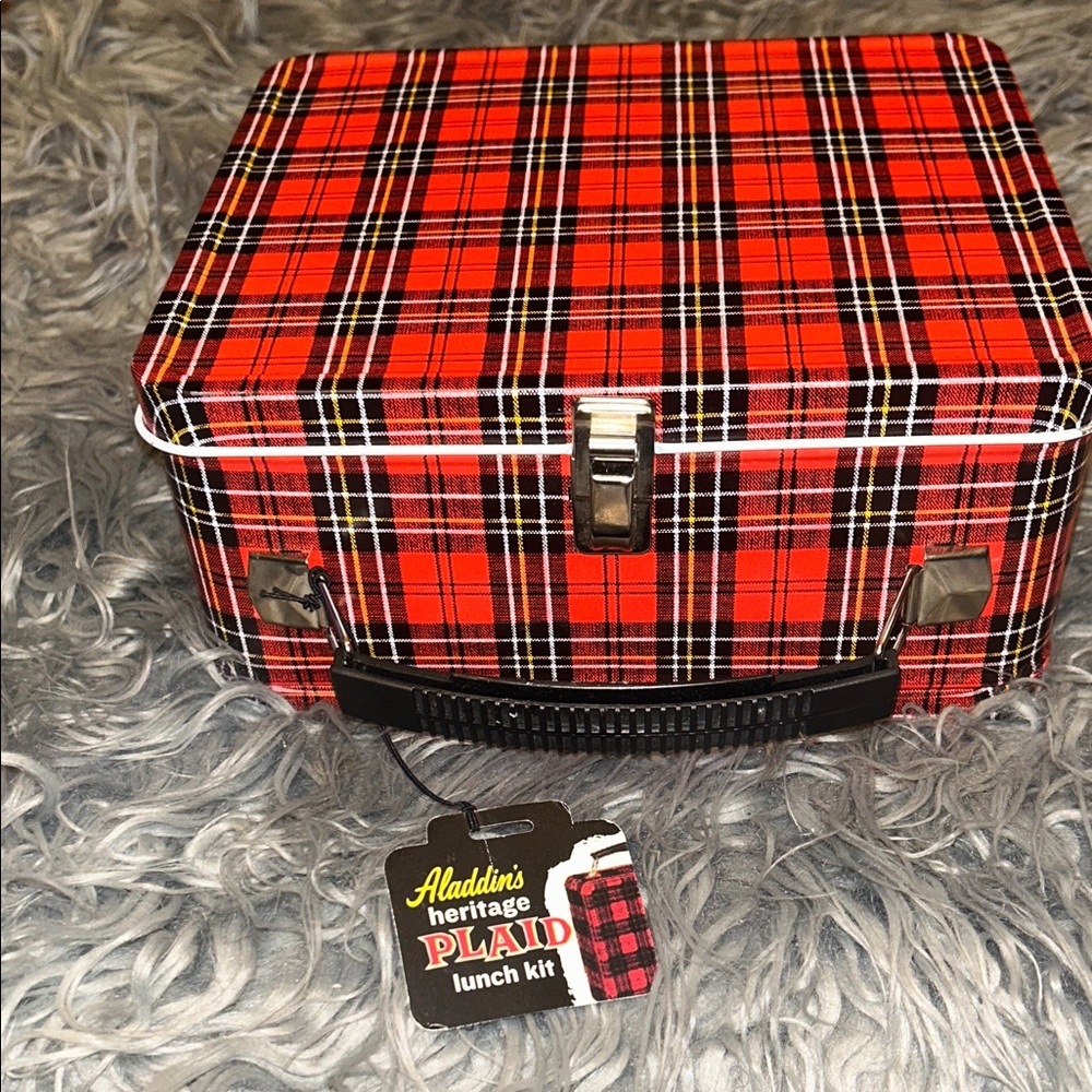 NWTS VTG Aladdin Heritage Plaid Lunch Kit